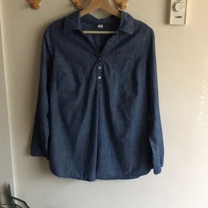Old Navy Maternity Chambray Shirt